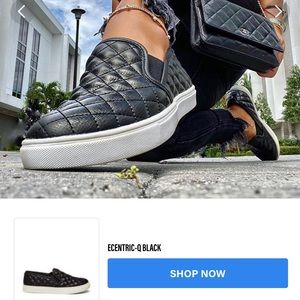 Quilted loafer runner leather